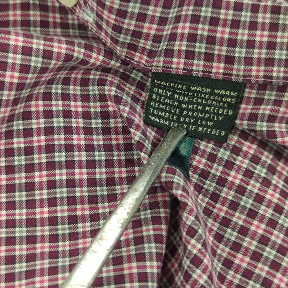 Lauren Ralph Lauren Shirt Mens 16.5 34/35 Red Plaid Classic Fit Non Iron Cotton - Picture 7 of 9